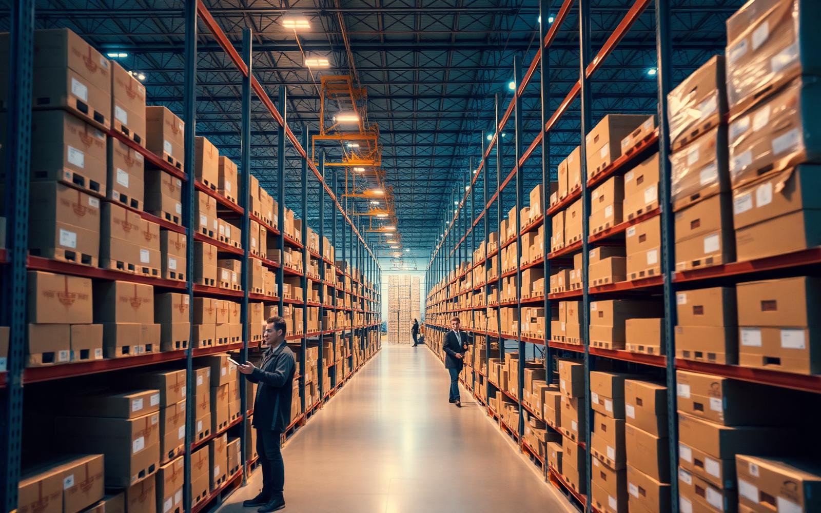 Logistics warehouse aisle